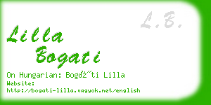 lilla bogati business card